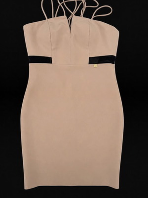 BSB pink dress like new, elastic with slim fit, size L