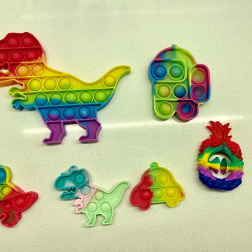 Pop it toys used, assorted designs