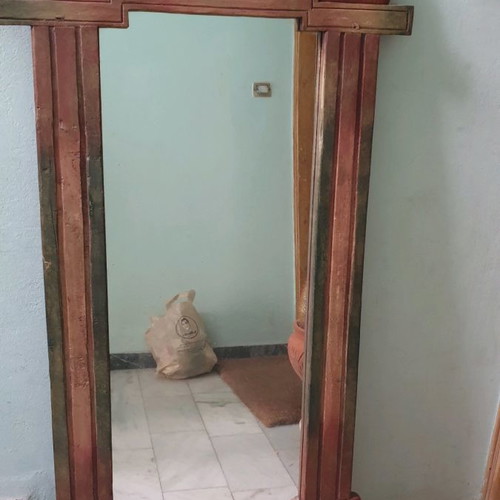 Mirror used, teak wood, exhibition piece