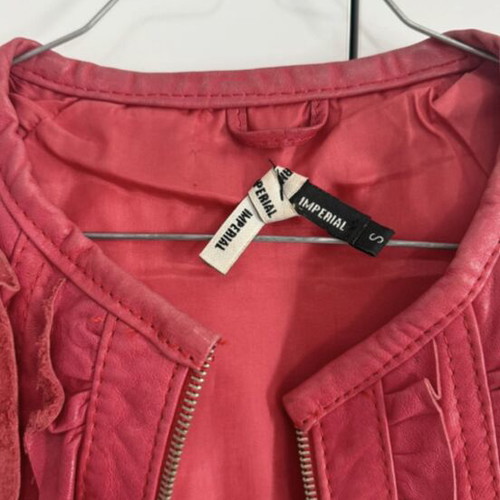 Imperial leather jacket like new, fuchsia short