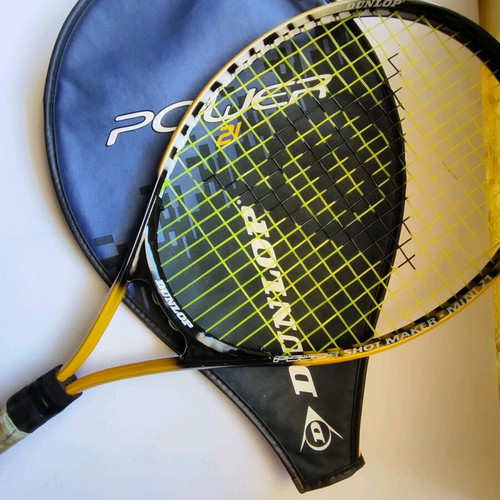 Dunlop Power Shot Maker Mini 21 junior tennis racket used with cover