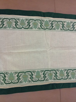 Handmade counted cross-stitch table runner, 43x87 cm