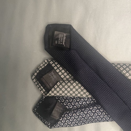 Marks & Spencer silk ties like new, set of 3, blue