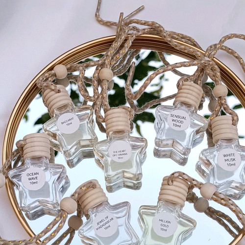 Car air freshener 10ml with wooden cap and gift wax melt
