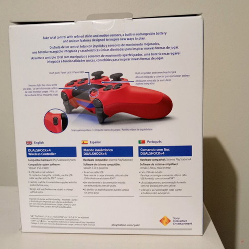 Sony PS4 Official Dual Shock 4 V2 Magma Red Controller New