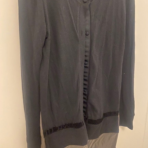 Milla cardigan new black with khaki detail