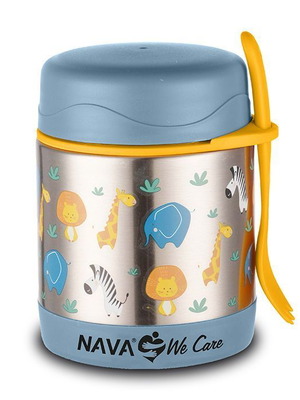 We Care insulated kids food container 350ml Nava new