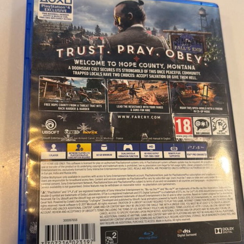Far Cry 5 PS4 like new