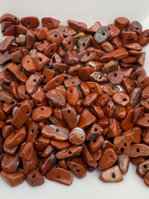 Red Jasper Chipstone Beads like new, 2-10 mm