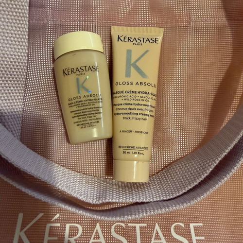 Kérastase Summer Tote Bag with 2 Mini Gloss Absolu Products new