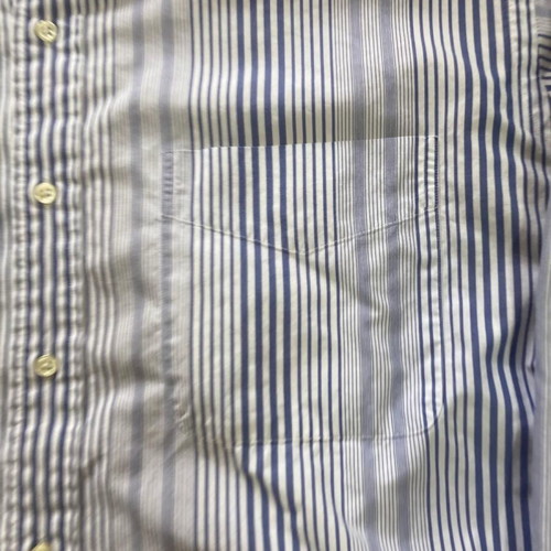 Ralph Lauren Blake Long Sleeve Shirt, Light Blue White Pinstripe, L