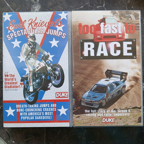 Used collectible 90's video cassettes, various themes