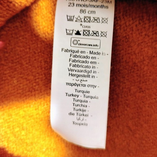 Orchestra knitted baby dress with flowers like new, 23 months