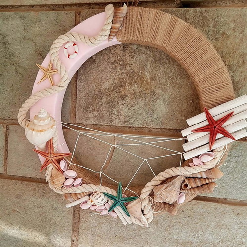 Handmade summer decorative wreath like new