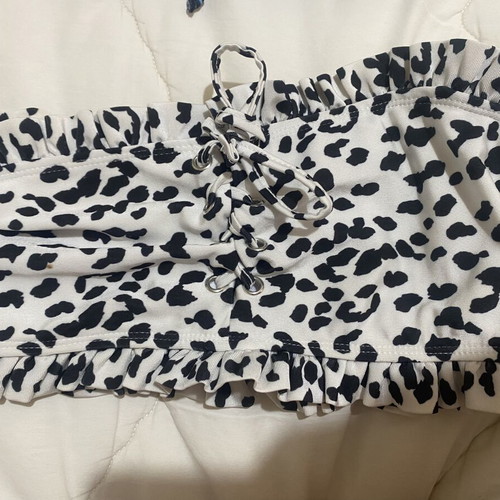 Unique21 Dalmatian Off-Shoulder Bikini Top size S like new