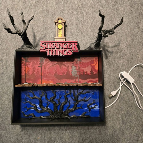 3D Printed Funko Kinder Joy Diorama Stranger Things with LED Light