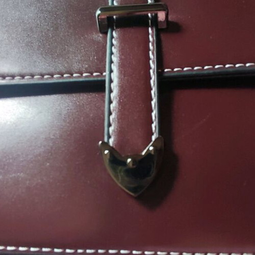 Burgundy backpack bag used, medium to small size