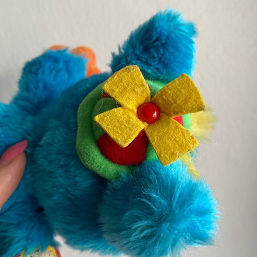 Bluki Muppet plush toy 1998 used, Spanish Sesame Street