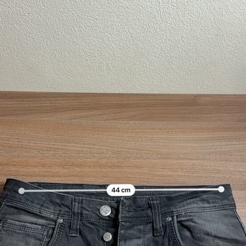 Men's/Unisex black jeans with faded finish like new