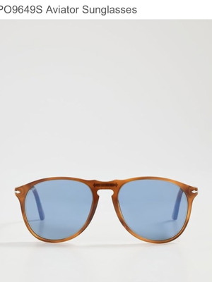 Persol PO9649S Aviator Sunglasses like new, polarized