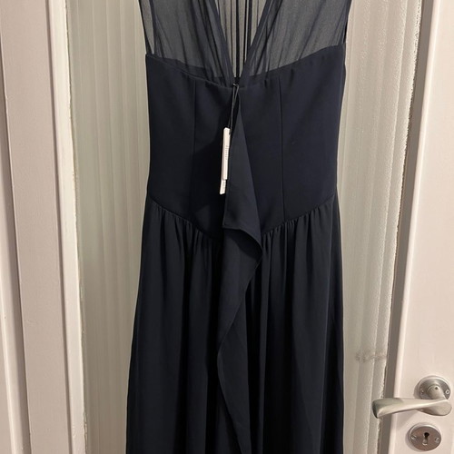Reiss long cocktail dress dark blue XXXS new with minor defect