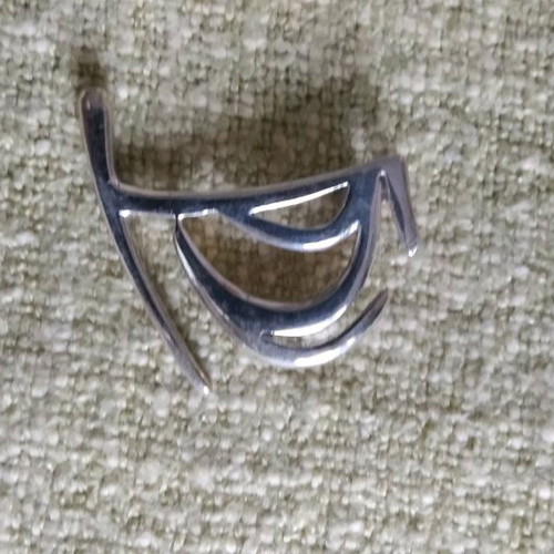 Silver pendant-brooch handmade with original design