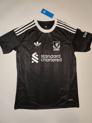 Adidas Liverpool Third Jersey 2025/26, black and white, size S