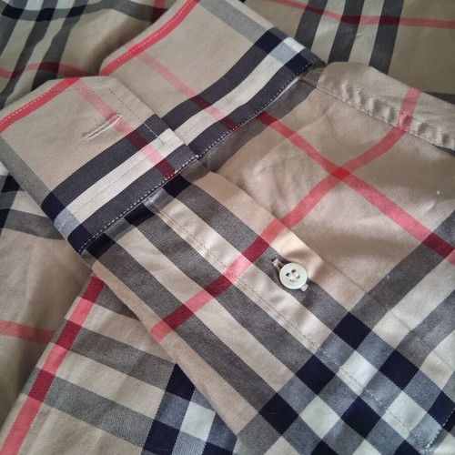 Burberry shirt unisex large, excellent condition, beige and brown