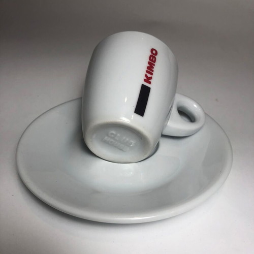 Комплект 6 нови кафени чаши Kimbo Espresso с чинийки