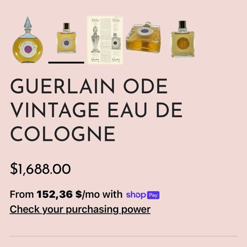 Ode Guerlain Eau de Cologne decant tester 1 ml made to order