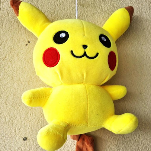 Pokemon Pikachu plush toy with suction cup for hanging