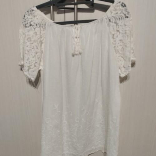 Cotimaniki blouse with lace, like new, white