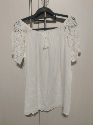 Cotimaniki blouse with lace, like new, white