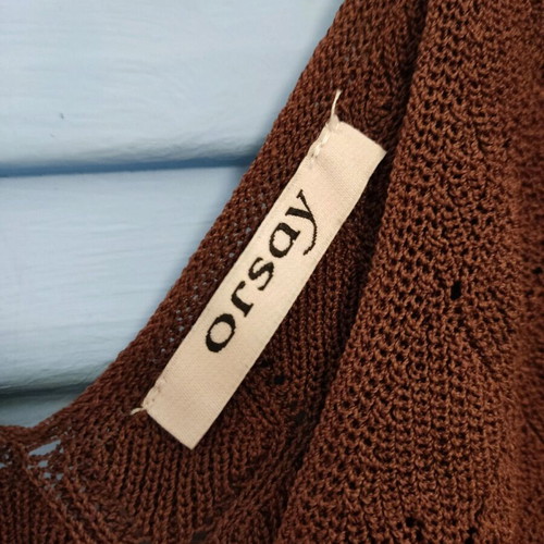 Orsay embroidered blouse brown, like new, size M