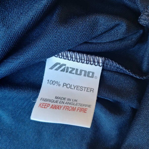 Mizuno Solar Cut sports shirt used, size XL, dark blue with yellow accents