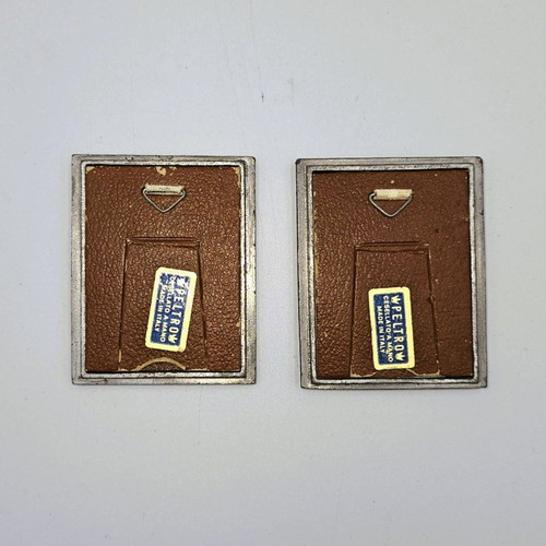 Peltro vintage pair of silver frame photo frames used