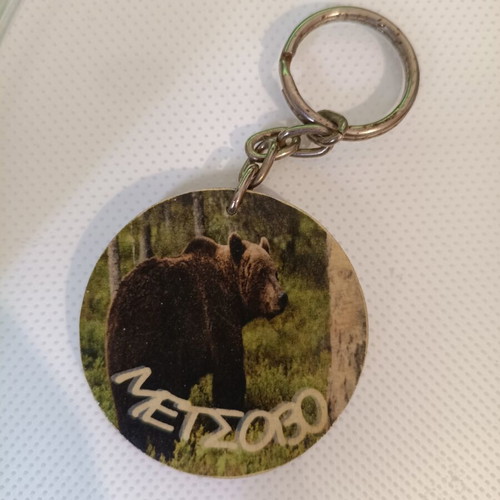 Bear keychain from Metsovo used, multicolored