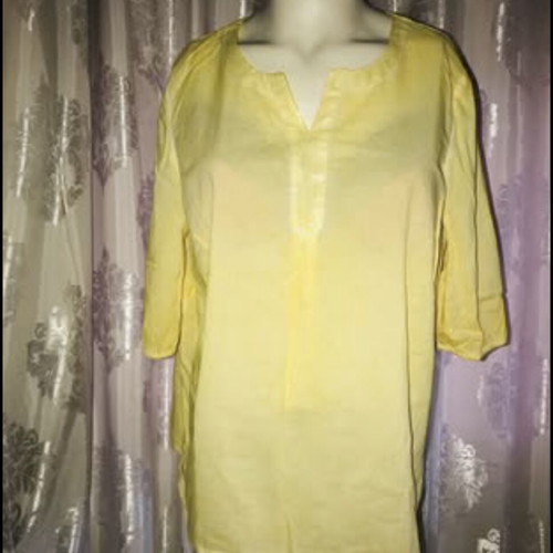 Cotton shirts 100% new, unused, size L-XL, yellow, 3/4 sleeve