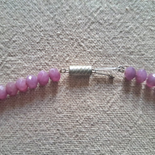 Natural Lepidolite Necklace, lilac shades, Solar Tide Collection
