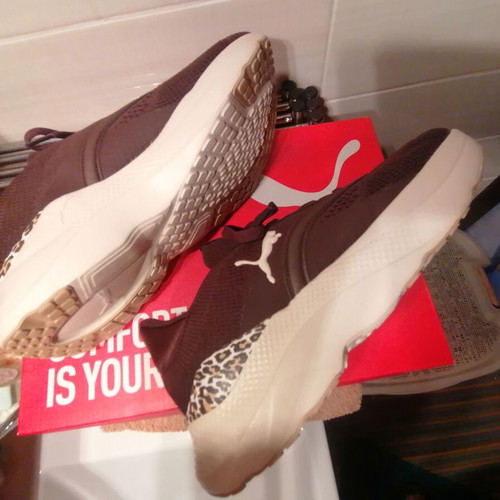 Puma Softride Mayve Animal Wns shoes new in box, brown