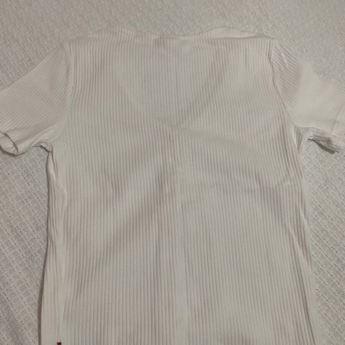 Levi's women's ribbed blouse with buttons and V-neck, like new, white, XS