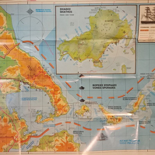 Tourist map of Magnesia used, Volos - Pilio - Skiathos - Skopelos