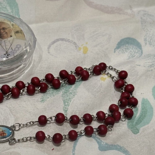 Rosario from Rome bracelet new, rosewood, 45 cm