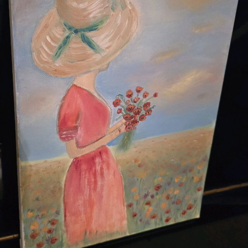 Oil painting on canvas Spring new 30×25