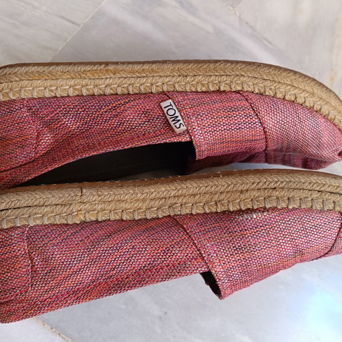Toms espadrilles used, pink, size 37.5
