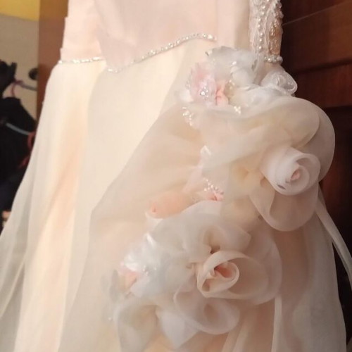 Wedding dress romantic salmon handmade, very good condition