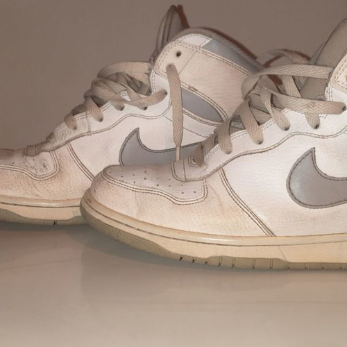 Nike leather boots used, white, size 42
