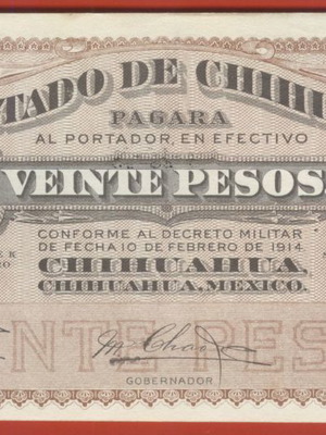 1915 Mexico 20 Pesos καινούργιο