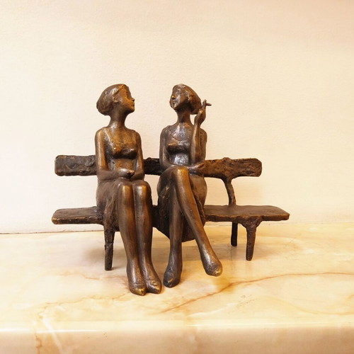 Girls on the Bench sculpture like new