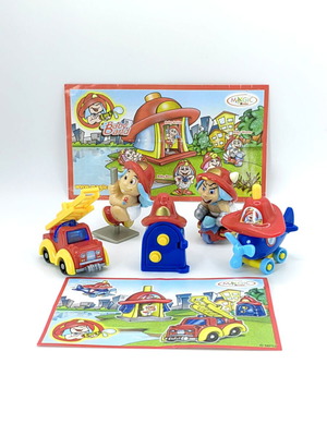 Kinder Surprise Toys Baby Firemen and Fire Vehicles like new